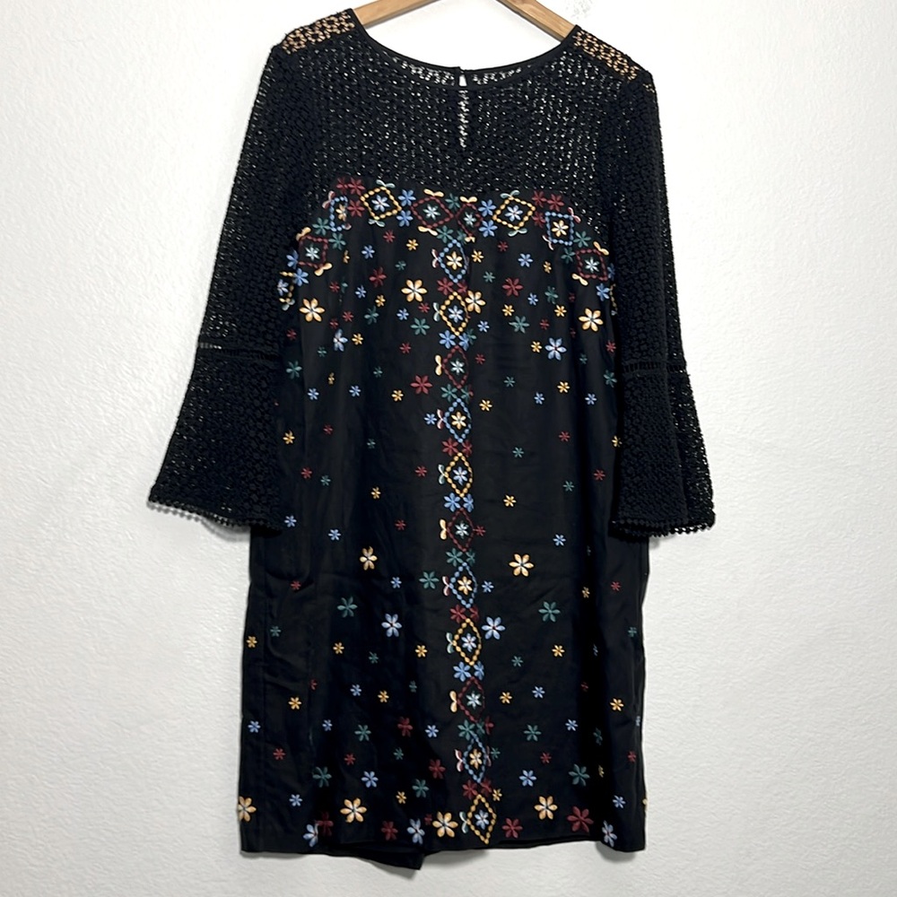 New Akemi + Kin By Anthropologie Black Floral Dress Size 14